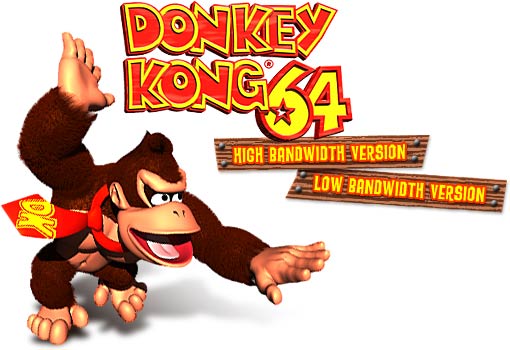 Donkey Kong 64 for Nintendo 64. Please choose your bandwidth version.